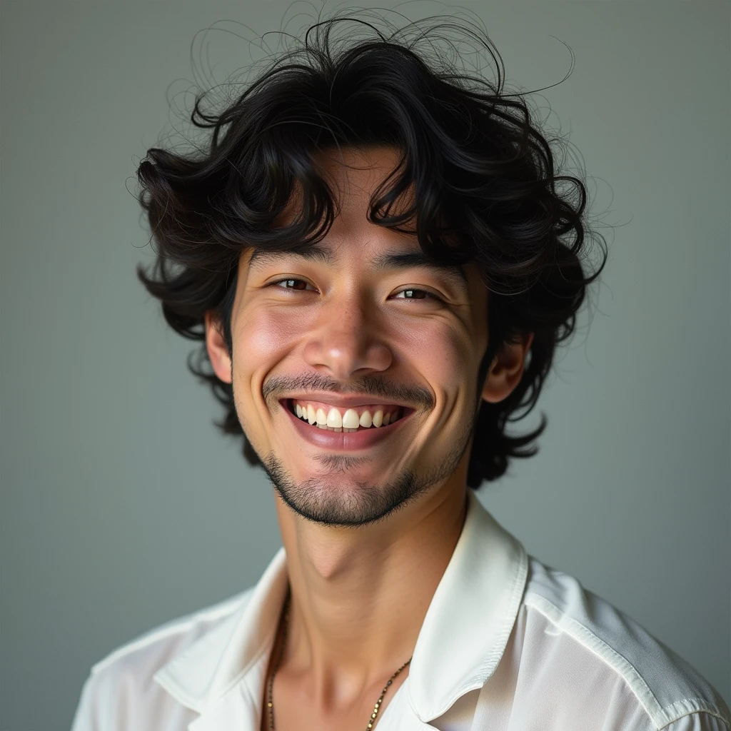 Japanese、male、20th Generation、Natural curls、Deepening the moat、Beardless、Your smile is cute