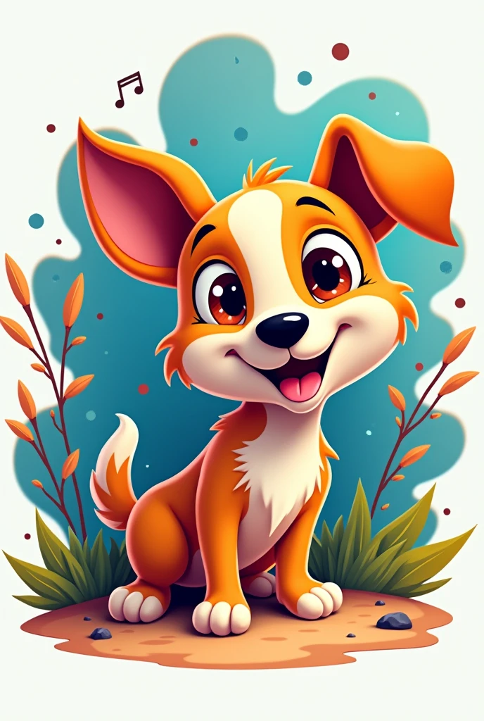 Audiovisual production logo that includes a dog sniffing