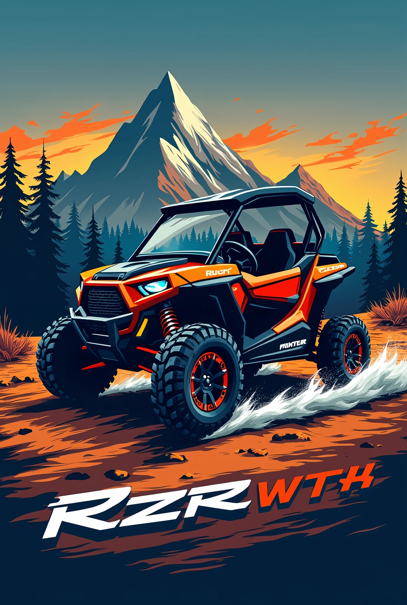 Create a logo for a RZR for Monter
