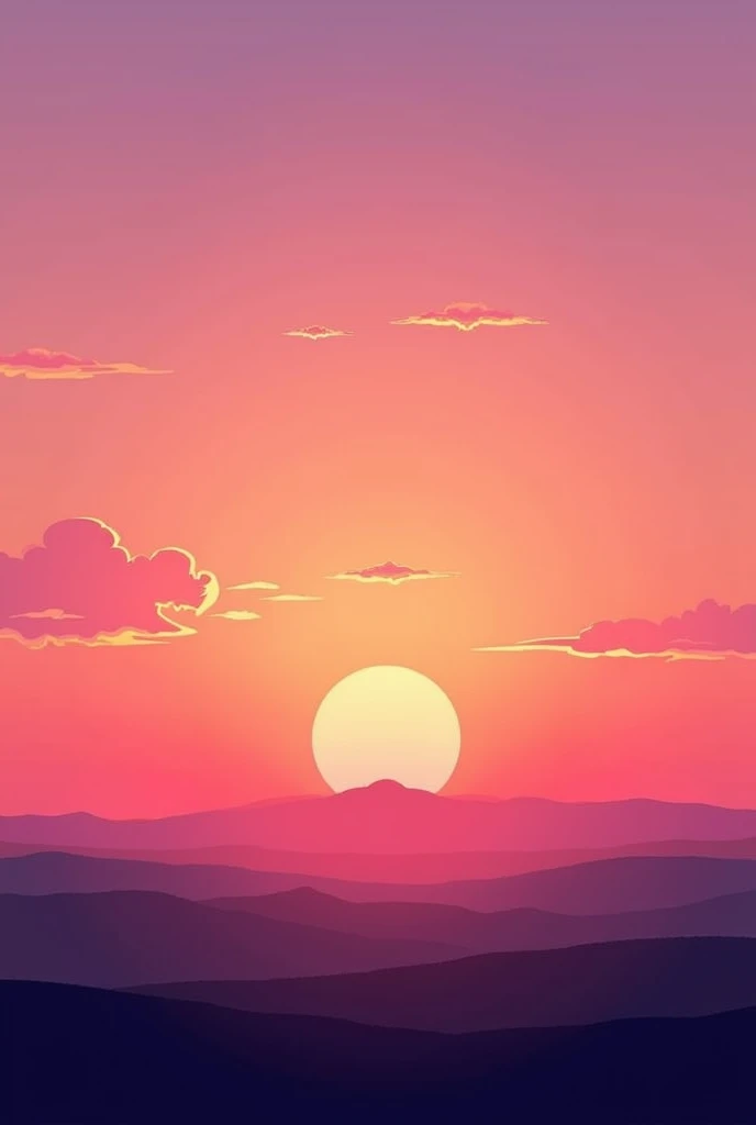 Quiet sky landscape sunset
