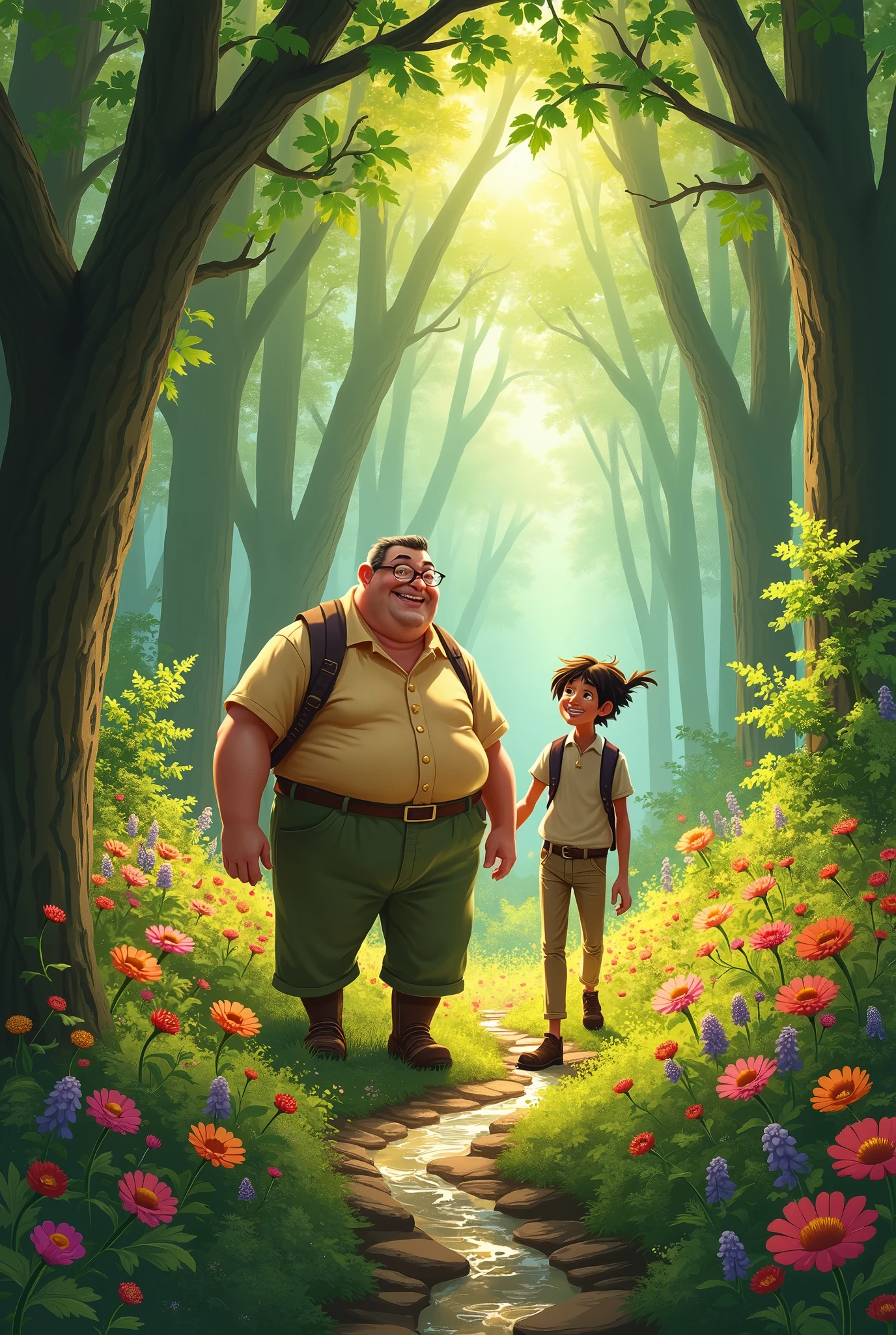 Once upon a time, a fat man and a thin man decided to go to the forest.