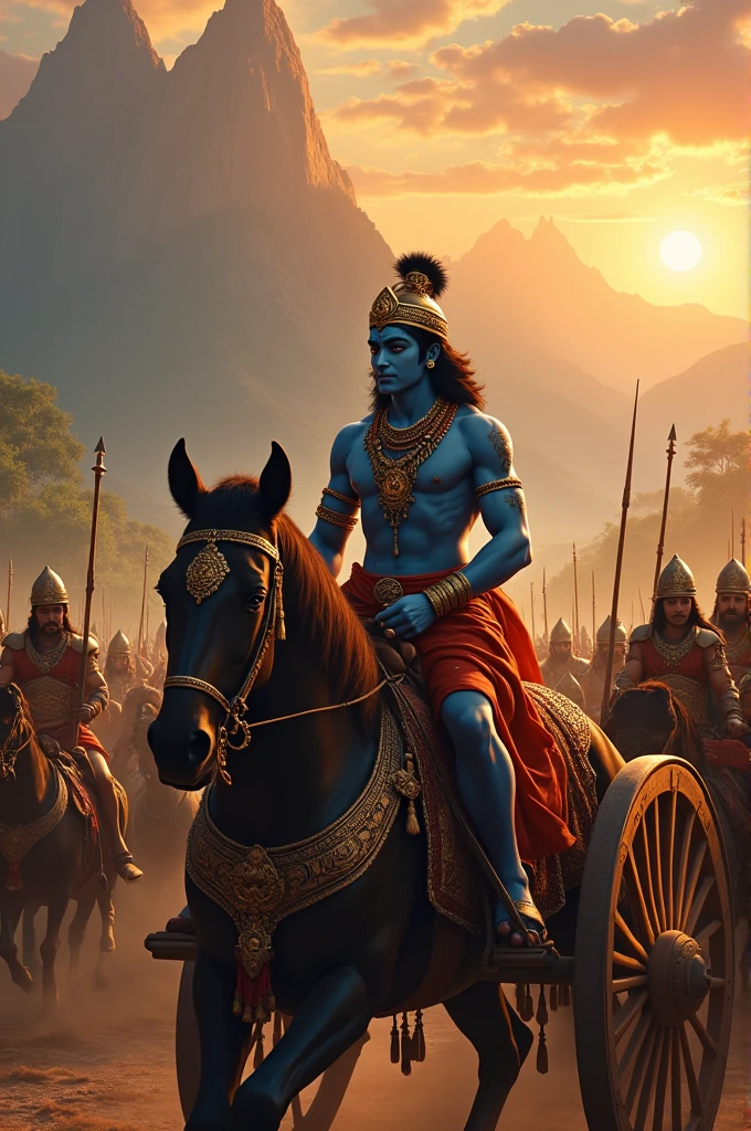 Karishna Arjun rath savar images 
