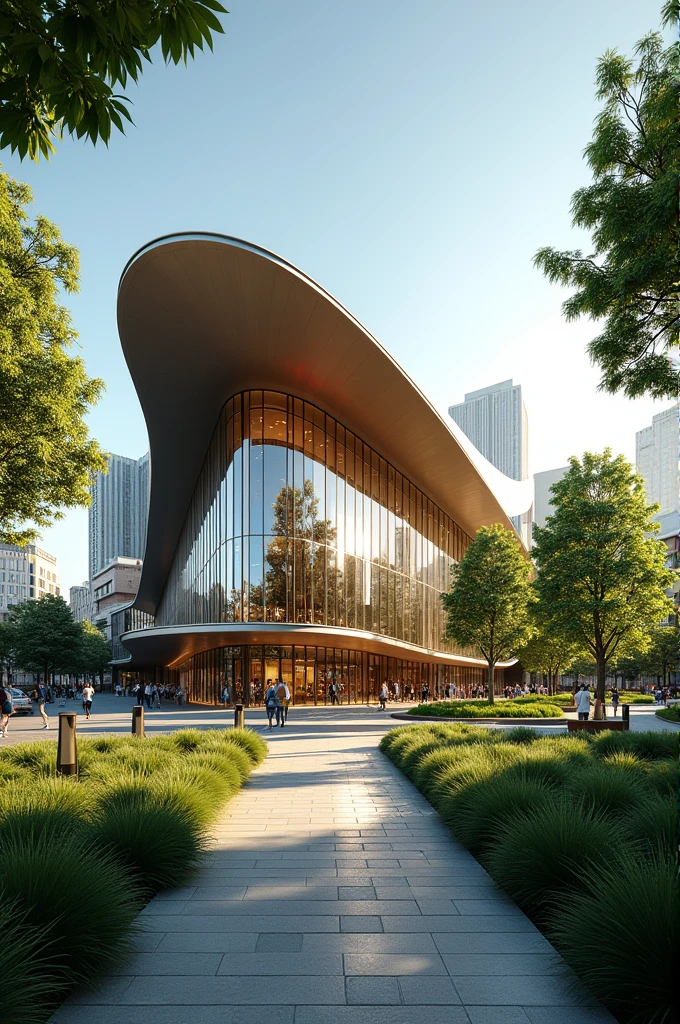 Building with an elliptical roof