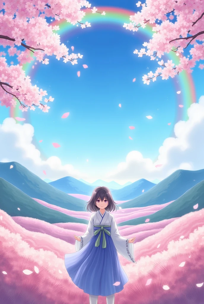 A painting inspired by the song "Niji" by Naotarou Moriyama