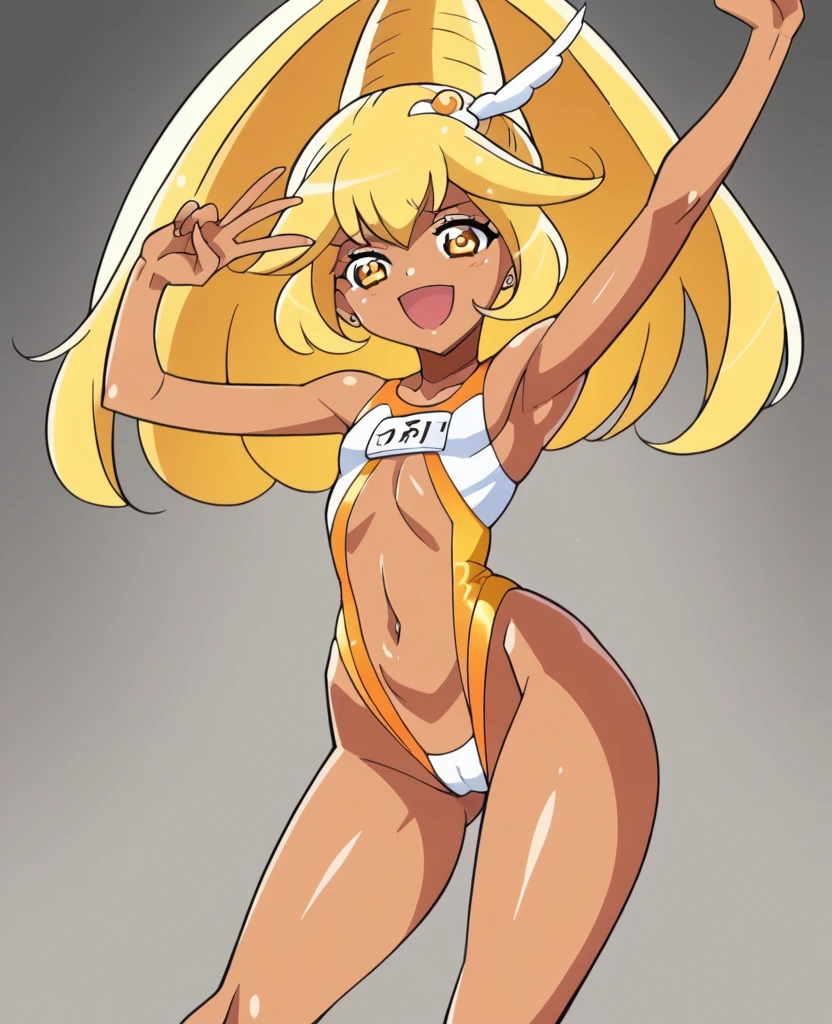 1woman, tan, tanned skin, swimsuit, V-shaped swimsuit, tiny swimsuit, revealing too much skin, exposing navel, no underwear except for ultra-thin V-front micro plunge., ((Only ultra-thin V-front micro plunge)), ((Only black ultra-thin V-front micro plunge))