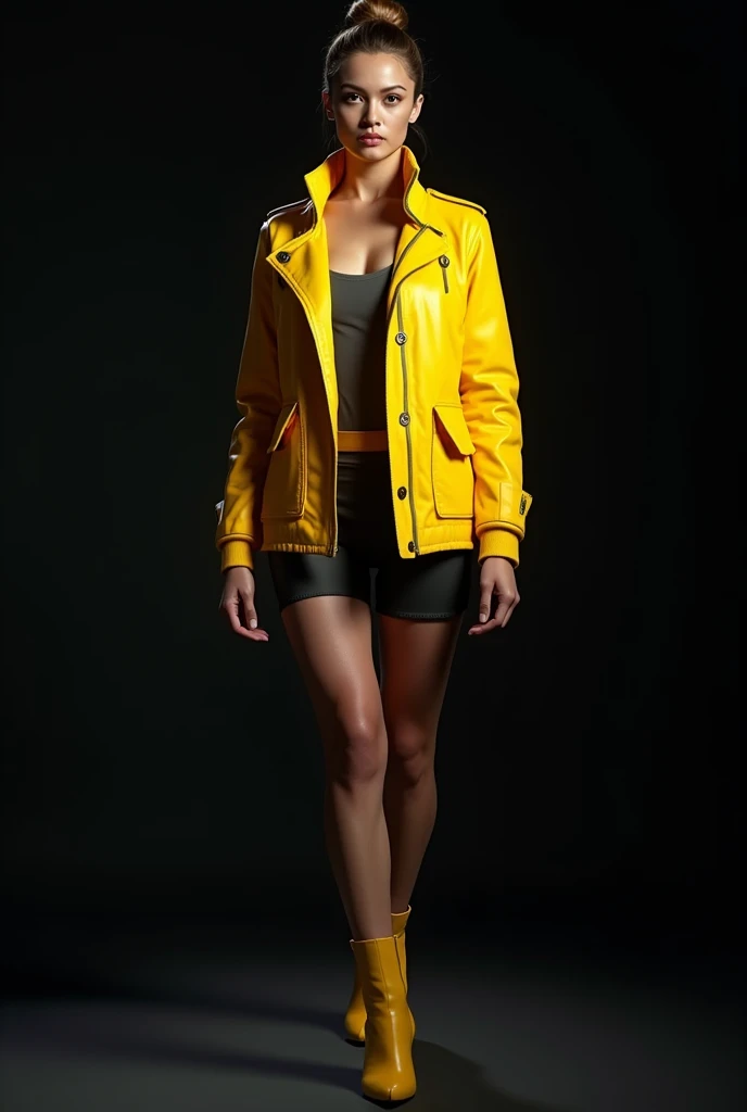 (((Jubilee)))(((from xmen)))8k,((Jubilee))(((Amazing tits)))hot, beautiful,((Hornie)),(((Jubilee)))one girl((( he wears his yellow jacket))((cute)))8k, hyperrealistic everything like an unreal engine ray tracing render ((hyperrealistic human style)),(((Empty dark background))). hyperrealistic everything like an unreal engine ray tracing render estilo humano realista ,(((Empty dark background)))., Softly lit, Intimate exquisite detail, sharp focus, intricately detailed, rewarded photography, small-catchlight, low contrast, high sharpness, facial-symmetry, depth of field, cinematic background, Unreal Engine Rendering, central image, dream-like, Softly lit, intimate, imagen de Whole body ,Whole body,((busty)),((shapely legs)) perfect ass ecchi, hdri