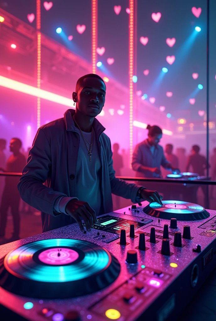 DJ FRANK JR and DJ FROSTI needs an artwork for a club event, the Name is LOVE ON DECKS, the name of this 80's and 90's party is a pun of cruise ship and DJ turn tables. (Put the Names DJ FRANK JR & DJ FROSTI on the artwork)
