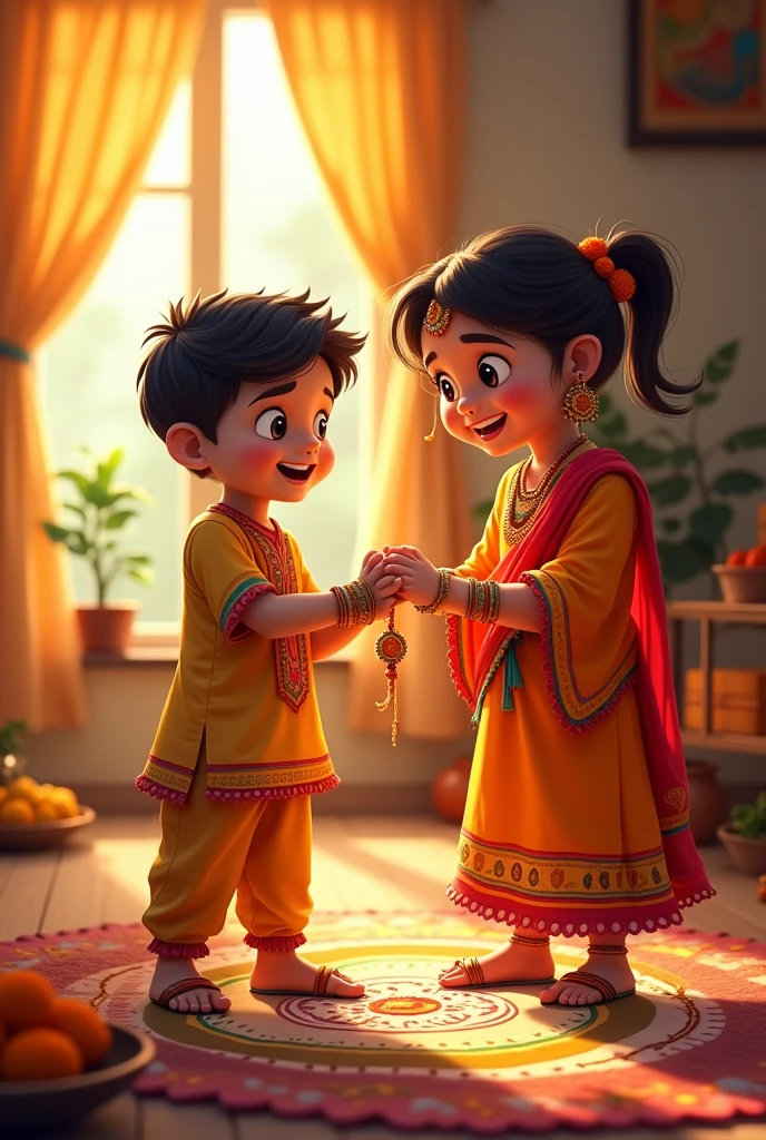 Create a image of rakshabandhan by name of bittu