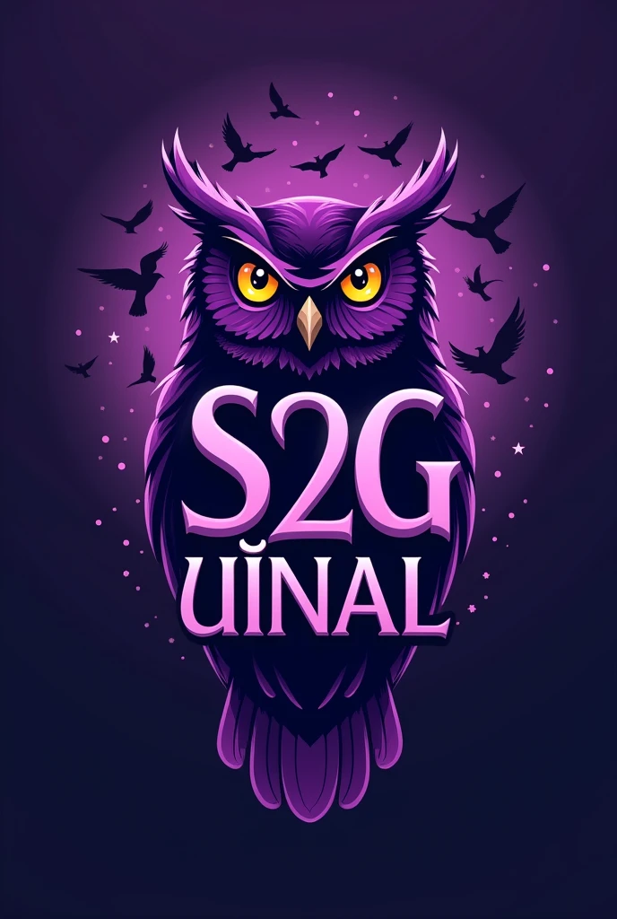 LOGO YARATMAK İSTİYORUM MOR BAYKUŞ ERKEK OLSUN GERCEK ÜST TARAFINDA S2G ALT TARAFINDA ÜNAL YAZSIN ARK PLANIDA BAYKUŞLAR UCSUN