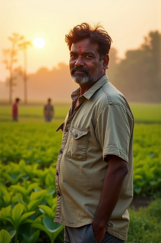 "Raju Patil, a farm worker, succeeds through hard work and innovation."