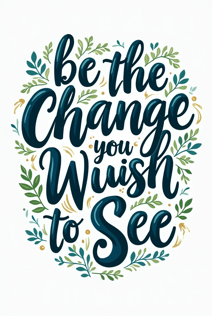 "de the change to wish you see " design this phrase for t shart  with transparent back ground