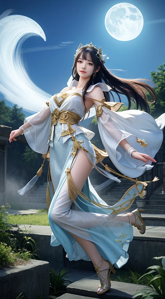 moonlight的风景，Unique ancient costume goddess。Her gorgeous outfit sparkles，The skirt flutters in the breeze，It looks elegant and dynamic。Her eyes are full of playfulness，As if blending into this peaceful nature。

Fashion goddess wearing a pair of stylish high heels.，it seems incompatible with her elegant temperament，But it adds a touch of mystery and sexiness invisibly。。Her feet stepped on the bluestone，It's like dancing on the ground，Every step is full of elegance。

moonlight，The scenery is more hazy and beautiful。，Fairy Beauty。Her behavior is playful and cute，Makes you want to get closer，Discover her inner secrets。

，Ancient goddess landscape painting。She smiled，Kinetic，Everything is poetic，it&#39;intoxicating，unable to escape。，，，white skirt，，sit on the floor，，front，white high heels，，Beautiful ass，showing genitals，No pants