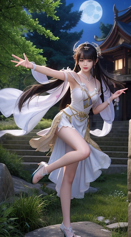 moonlight的风景,Unique ancient costume goddess。Her gorgeous outfit sparkles,The skirt flutters in the breeze,It looks elegant and dynamic。Her eyes are full of playfulness,As if blending into this peaceful nature。
Fashion goddess wearing a pair of stylish high heels.,it seems incompatible with her elegant temperament,But it adds a touch of mystery and sexiness invisibly。。Her feet stepped on the bluestone,It's like dancing on the ground,Every step is full of elegance。
moonlight,The scenery is more hazy and beautiful。,Fairy Beauty。Her behavior is playful and cute,Makes you want to get closer,Discover her inner secrets。
,Ancient goddess landscape painting。She smiled,Kinetic,Everything is poetic,it'intoxicating,unable to escape。,,,white skirt,,sit on the floor,,front,white high heels,,Beautiful ass,showing genitals,No pants