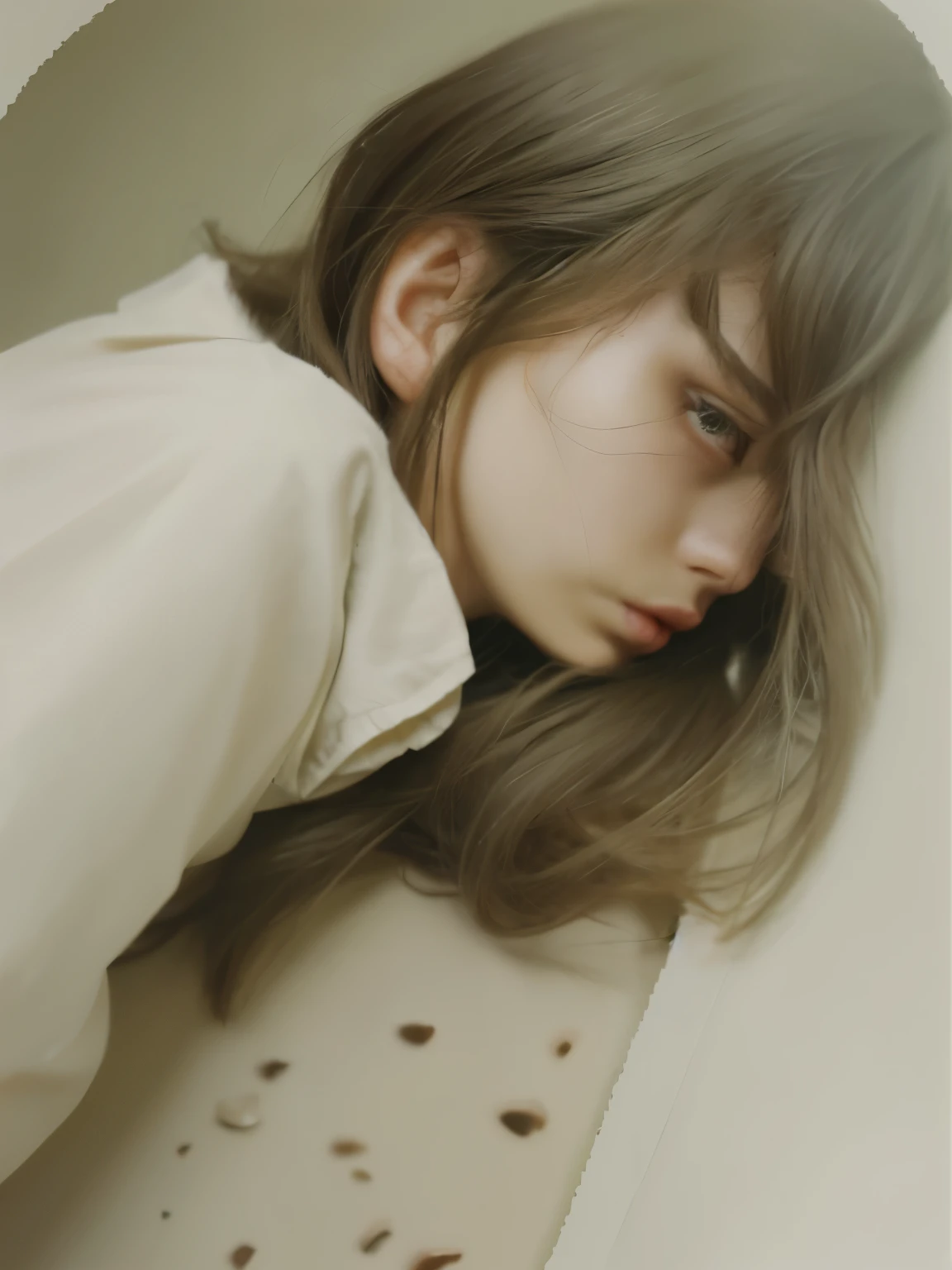 Hair with a bit of a texture、Droopy eyes、Gentle atmosphere