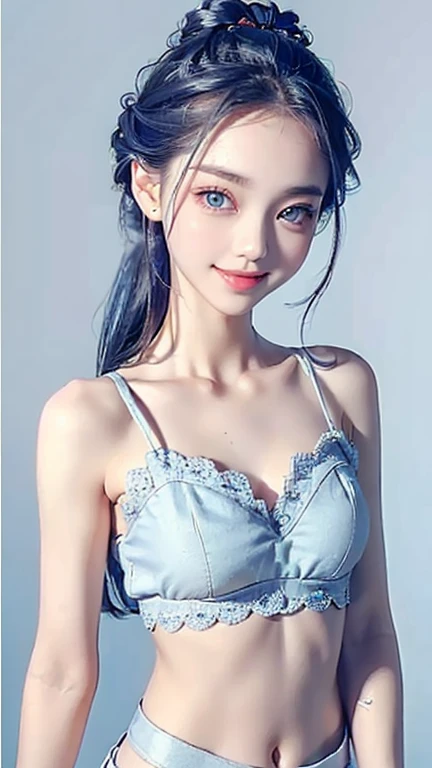 ((Highest quality, 8k, masterpiece: 1.3)), ((One person:1.5)), The beauty of slim abs: 1.3, Casual Hairstyles, (Blue Long Group: 1.5), Very beautiful face, Delicate eyes, double eyelid, smile, (, Dancing
Waiting to start