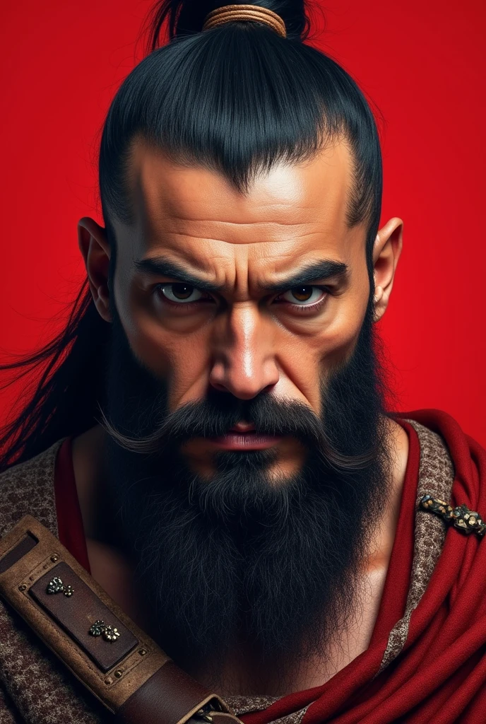Warrior focused face turkish only face with constant color bg .focus should be on face only