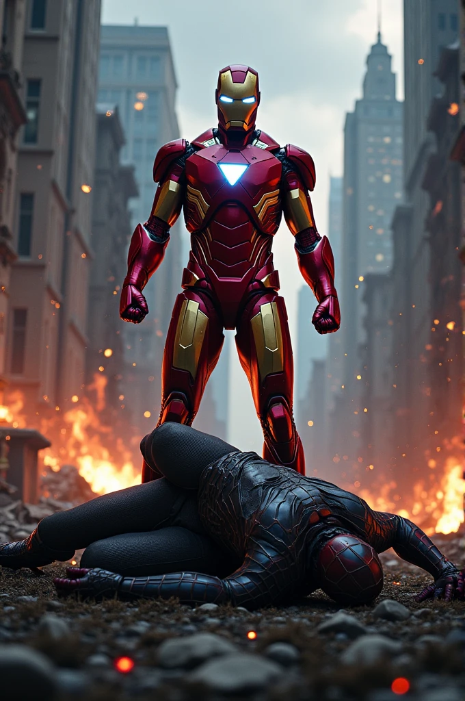Tony Stark kills the Spider-Man and Venom doppelganger