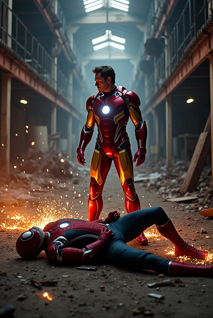 Tony Stark kills the Spider-Man double
