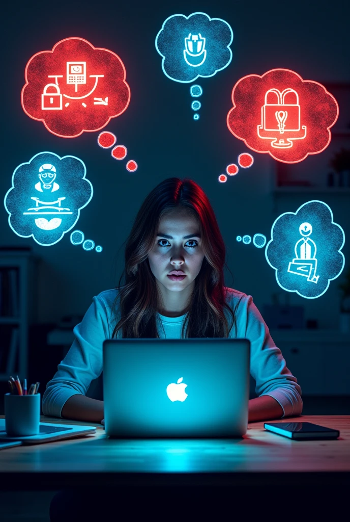 create a poster that shows issues or problems that may be encountered which is related to online safety and security.