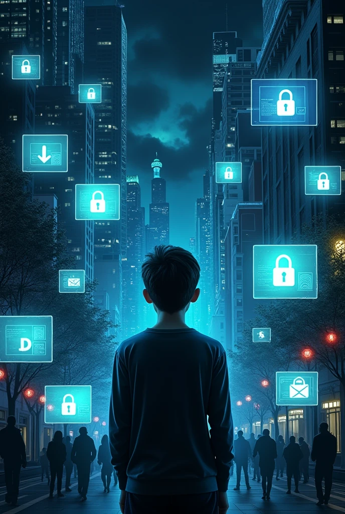 create a poster that shows issues or problems that may be encountered which is related to online safety and security.