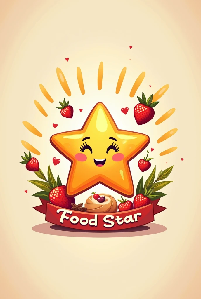 I want a logo for food blog named as Asmr Food Star