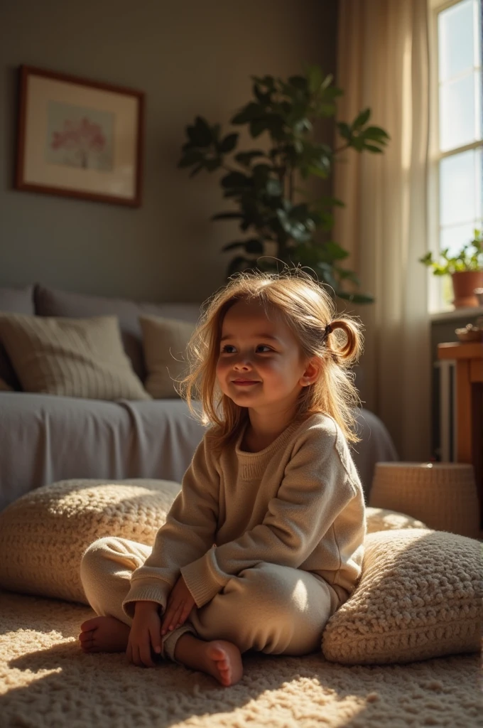 A girl sitting in my home