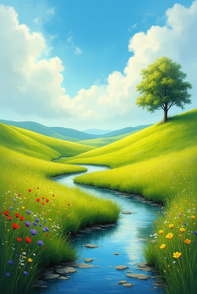 Impressionsm art just the land and easy to do it
