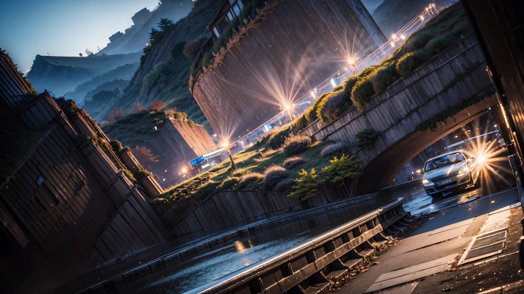 (masterpiece), (Highest quality), (High resolution),Dutch Angle,hyper detailed, alone, detailed_background, landscape,  