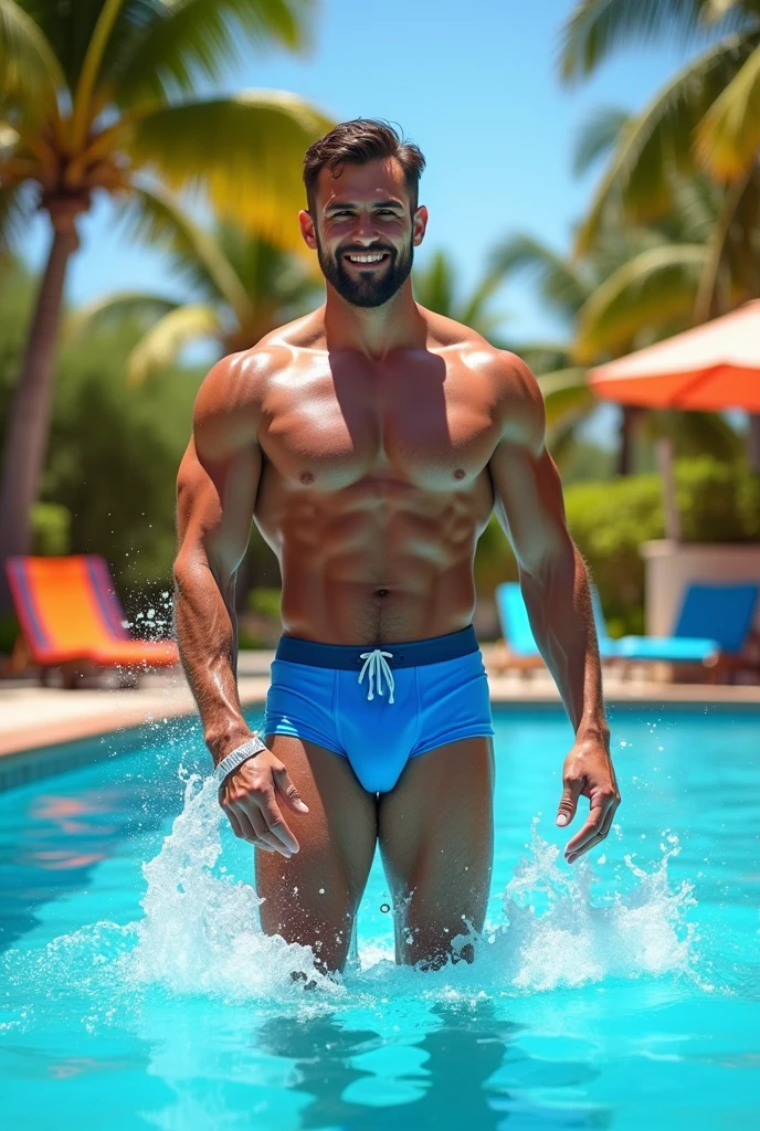 Man in trunks
