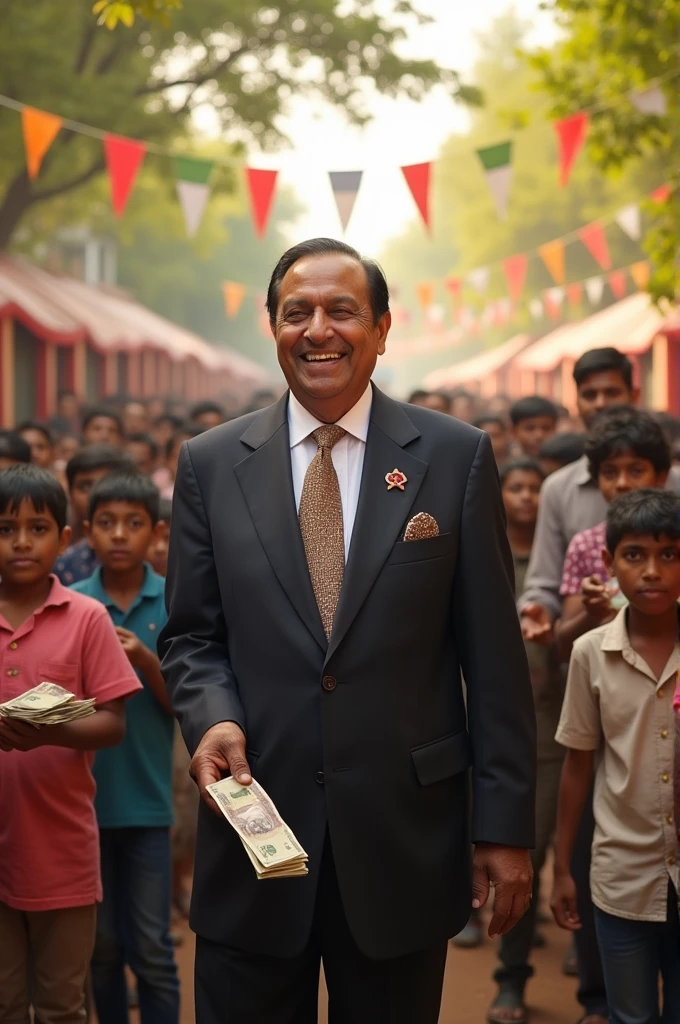 Mukesh Ambani distributed money among the poor