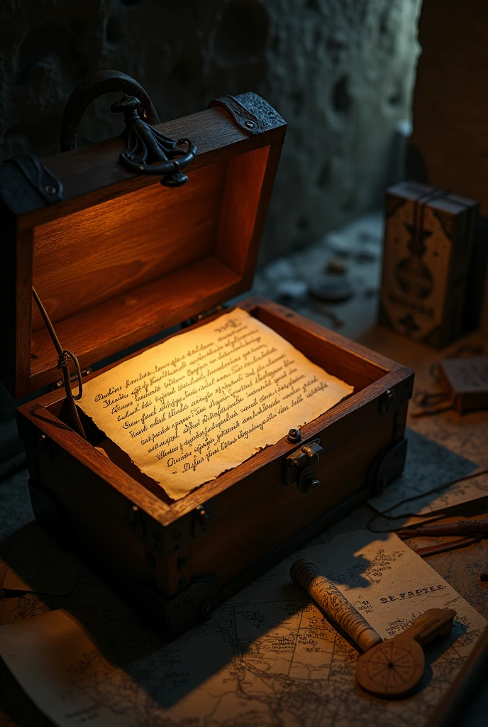 Image Prompt*: Close-up of the letter inside the chest, instructing Priya to find the final clue in Aditya’s room...