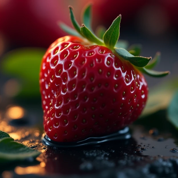 Logo style, Label for a juice bottle, Juicy strawberry, Strawberry juice splashes, bright shades