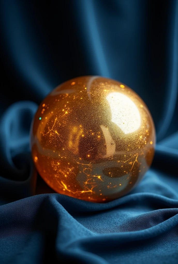 Gold metal sphere marble