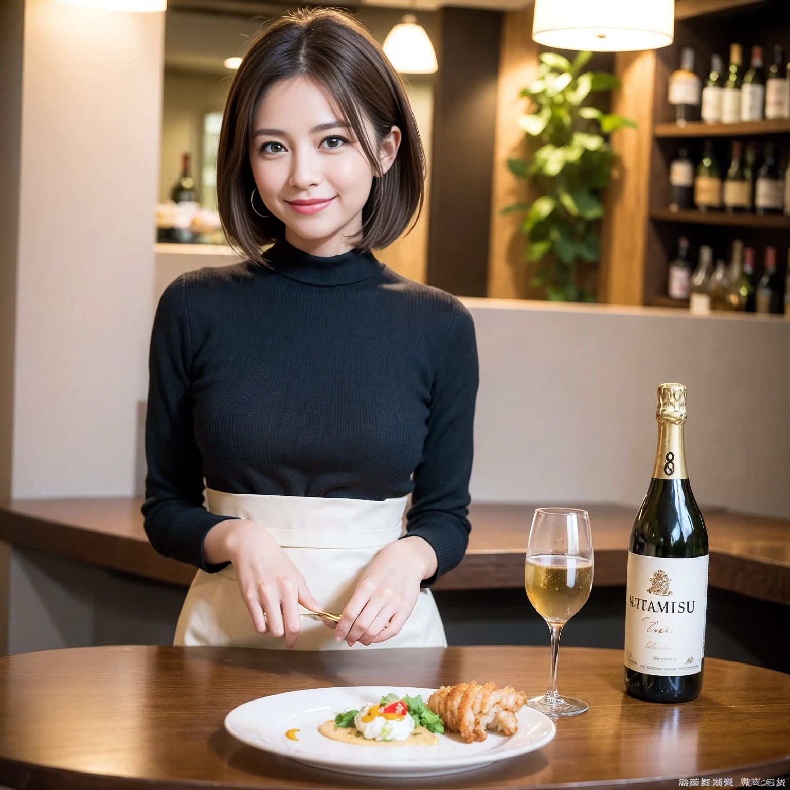 ((Highest quality、8k、masterpiece:1.3))、slimカップル、modelカップル、(Realistic, Intricate details:1.2), sashimi、Tempura、Japanese sake、Shochu 、Amazing view of the sunset sky and clouds、A bright smile、The wonderfulness of smile、Bright image、The beauty of wine, Beautiful Face, blue eyes, The light shines on your face, blush, short hair,Bright Face、 (Age 37), 39 years old, sparkling wine、Two beauties、Brown Hair、Shortcuts、Long sleeve shirt、dress、Beautiful woman 1, (slimな顔), (The body is slim), (Brown Hair), (Shortcuts), cheeks turn a little red,Attractive beauty、restaurant, In a prominent place (From the waist up) Nova Frog Style, actress, model, Upper Body, White wine, slim, smile, (smile: 1.15), Beautiful fine grain, Depth f/2,saturation, High Contrast, Strong light and shadow,Moist Body:1.5、3D texture、Delicate eyes、Brown Hair、The hair is very shiny、