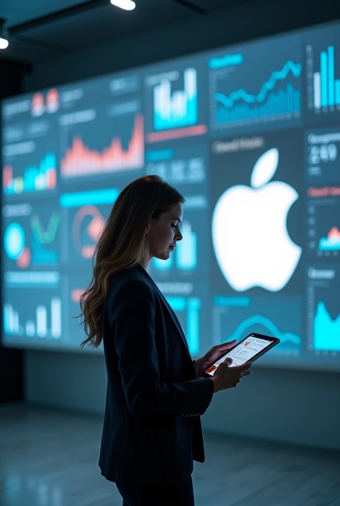 A picture that defines controlling function in management of the apple company