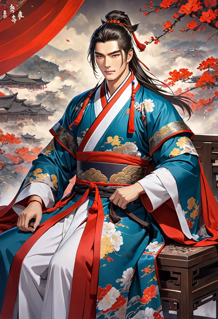 Three Kingdoms Zhou Yu, very handsome, nice guy, shave, Clothes made of fabric
