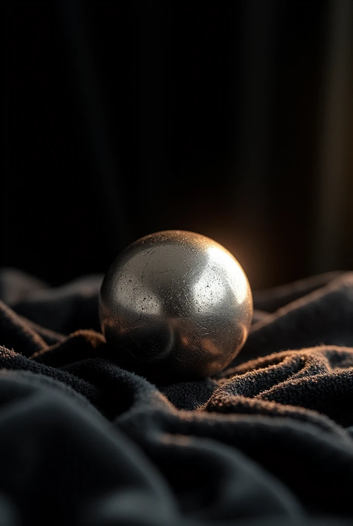 Silver metal sphere marble