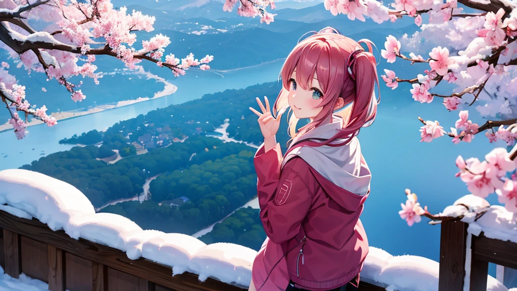 Sakura in spring、Summer nature、Autumn leaves、Winter Snow、A view that can be seen at a glance、Hatsune Miku
