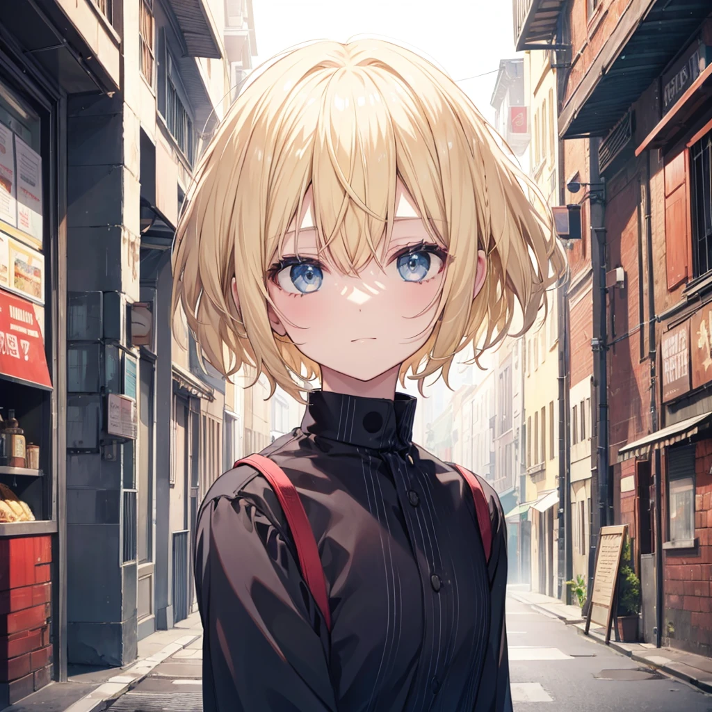 One person,alone,Blonde,short hair,