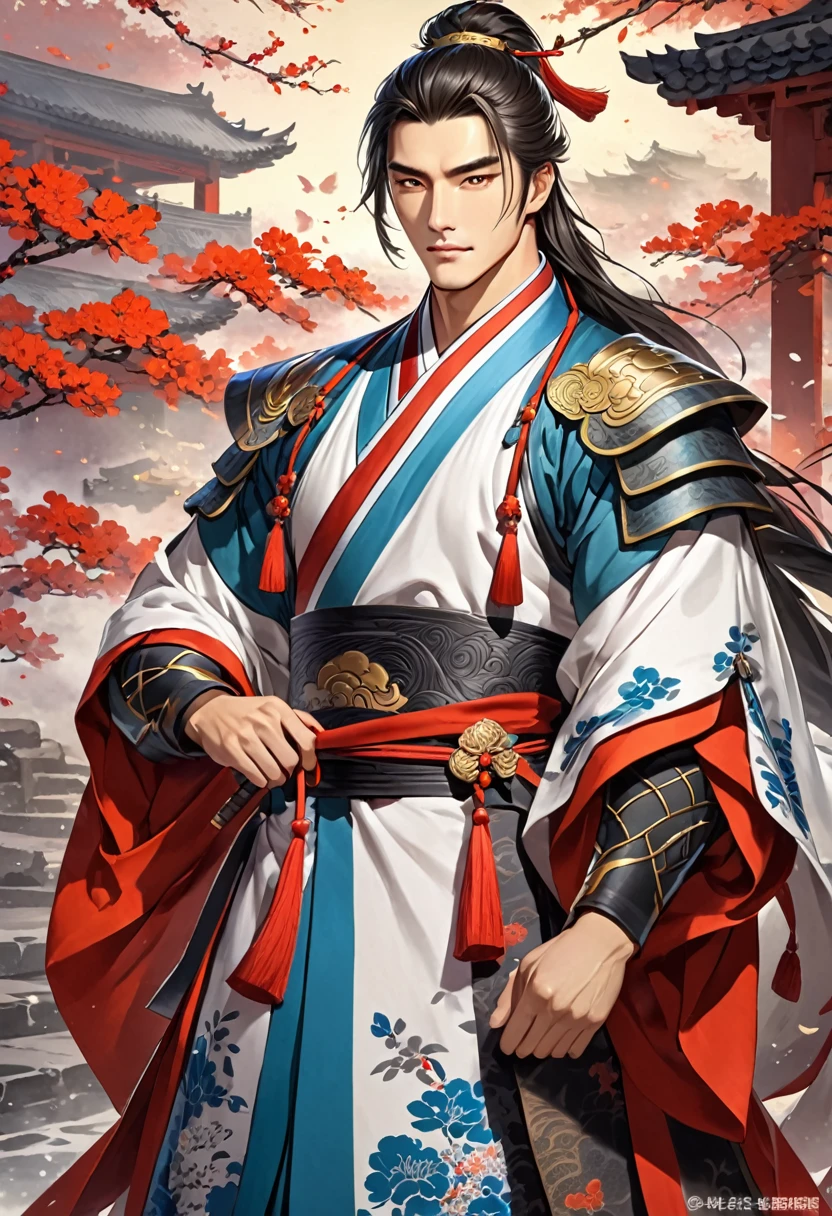 Three Kingdoms Zhou Yu, very handsome, nice guy, shave, Clothes made of fabric,
