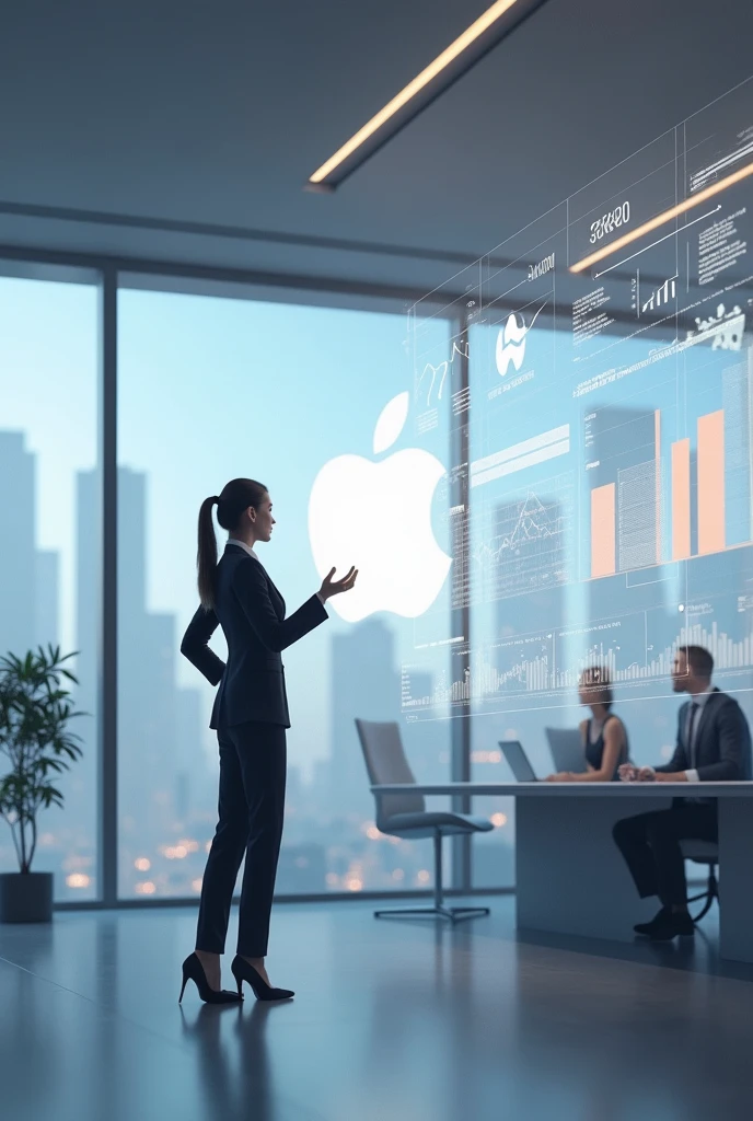 A grey theme animated picture that defines controlling function in management of the apple company