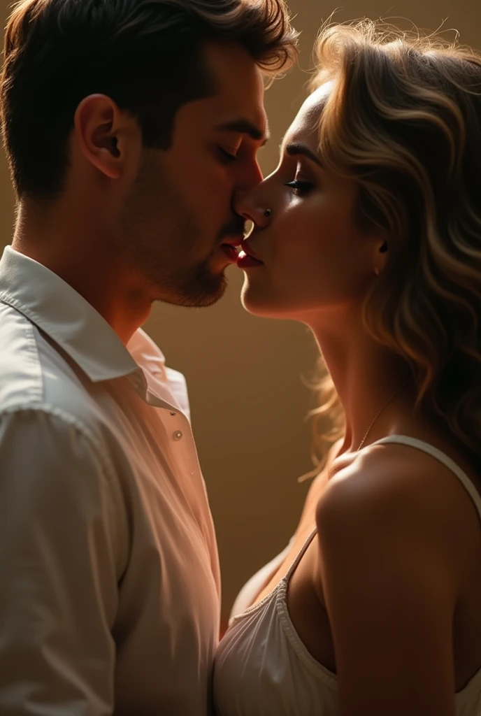 A woman licks a man's penis sex