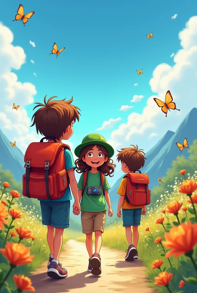 Three friends going somewhere