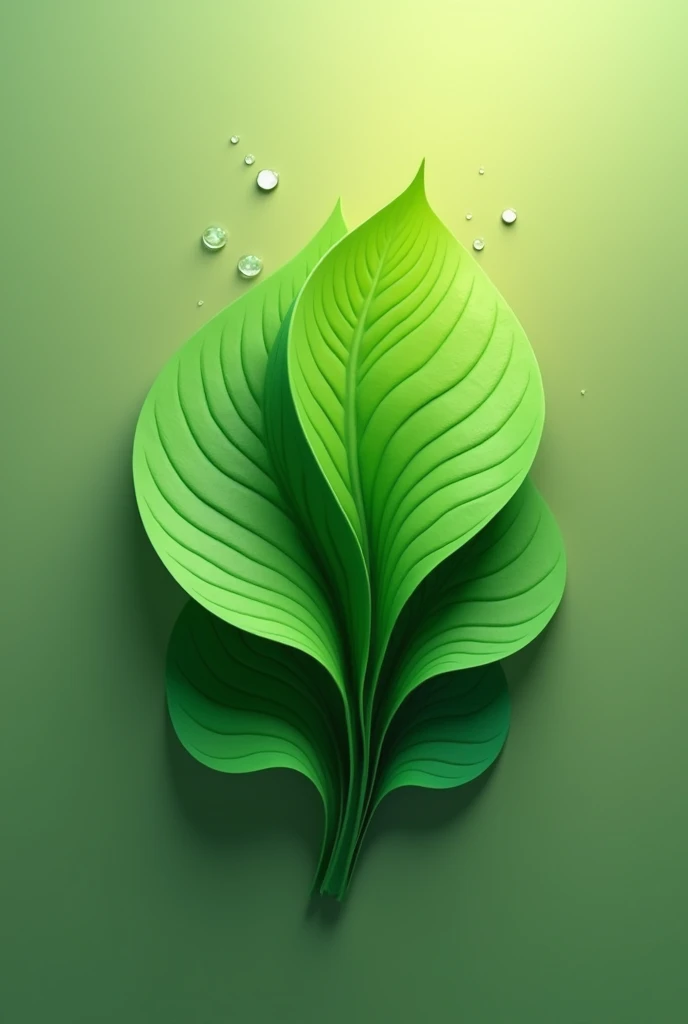 Logo 3d grean leaf