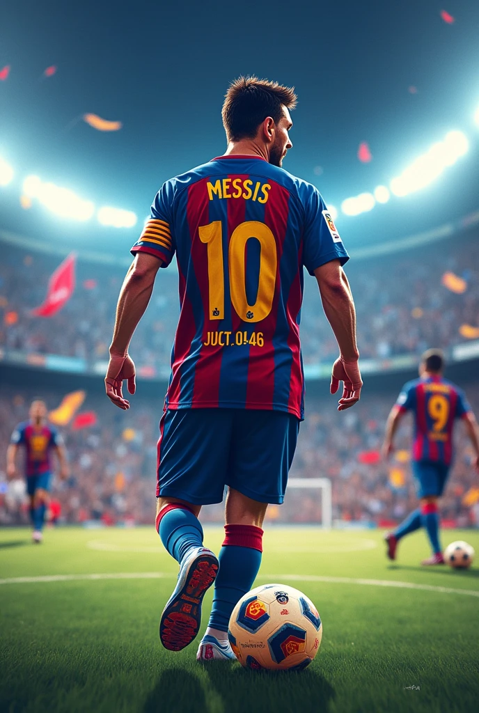 Messi wearing jersey name Davis