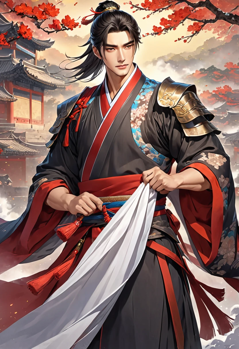 Three Kingdoms Zhou Yu, very handsome, nice guy, shave, Clothes made of fabric, Shoulder blade removal