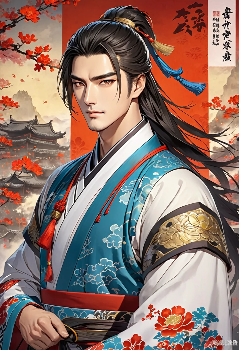 Three Kingdoms Zhou Yu, very handsome, nice guy, shave, Clothing made entirely of fabric,