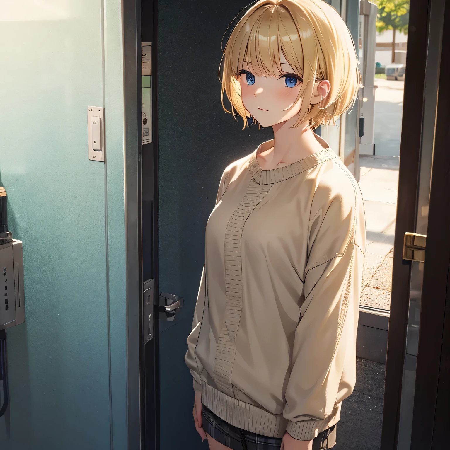 Alone,Blonde,short hair
