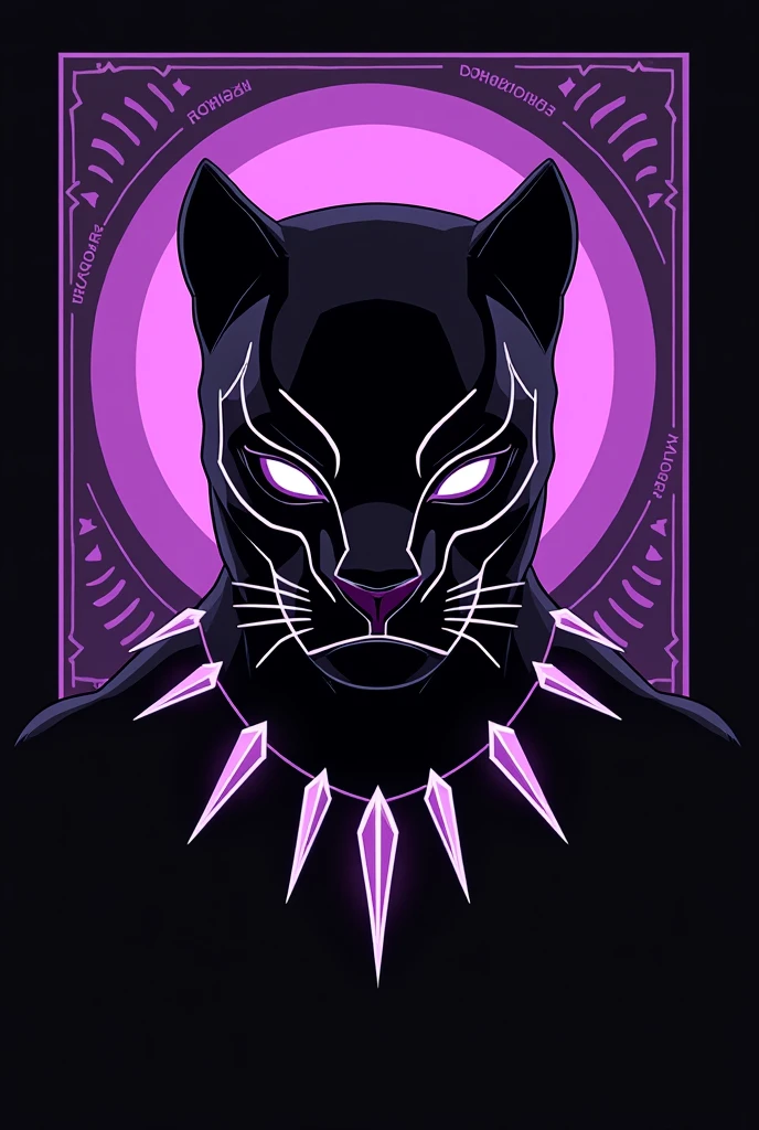 a black panther, geometric art, slogan "wakanda forever", purple-black color scheme, 16k, highly detailed, intricate, abstract, minimalist, symmetrical, clean lines, sharp edges, bold colors, dramatic lighting, dynamic composition, futuristic, technological, superhero, marvel comics, conceptual art