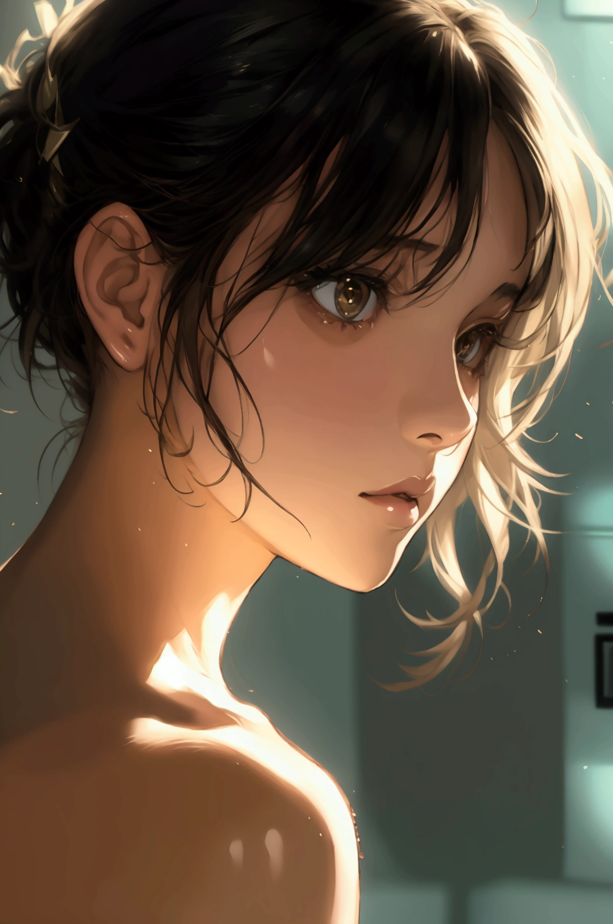 Topless erotic girl